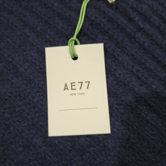 AE77 100% Cashmere Navy Scarf Size OS - Picture 4 of 7